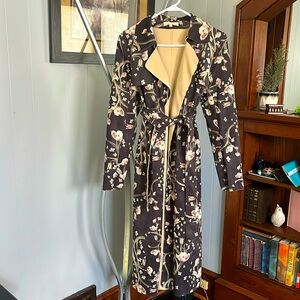 Flower wrap coat